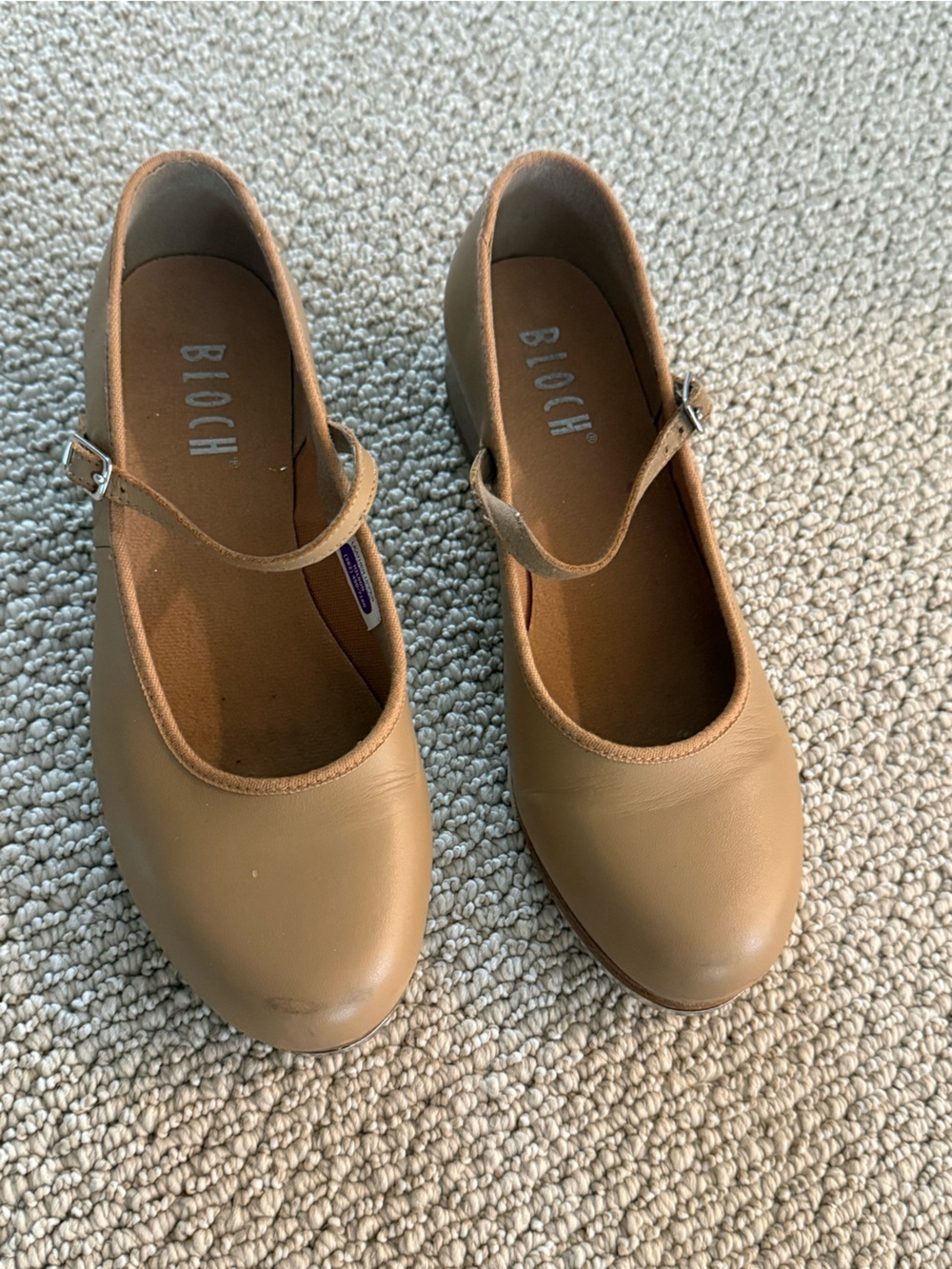 Bloch Tan Tap Shoes with Buckle Strap size 7